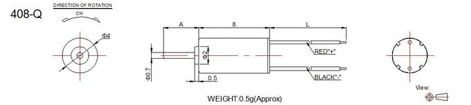 Micro Coreless DC Motor 1.5v - 3v 4mm Diameter RoHS Material For RC Models