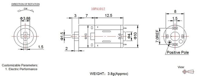 Plastic DC Planetary Gear Motor / 1.5v 3v Smart Lock Motor 6mm Diameter
