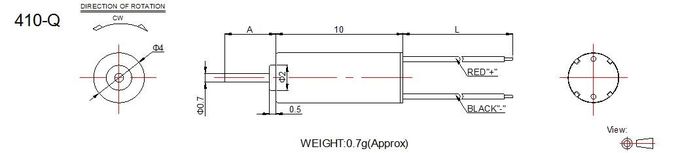 Micro Coreless DC Motor 1.5v - 3v 4mm Diameter RoHS Material For RC Models
